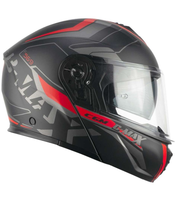 CGM 569A C-Max City red matt modular helmet
