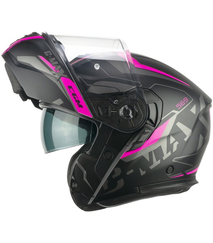 Casque modulaire CGM 569A C-Max City pink matt