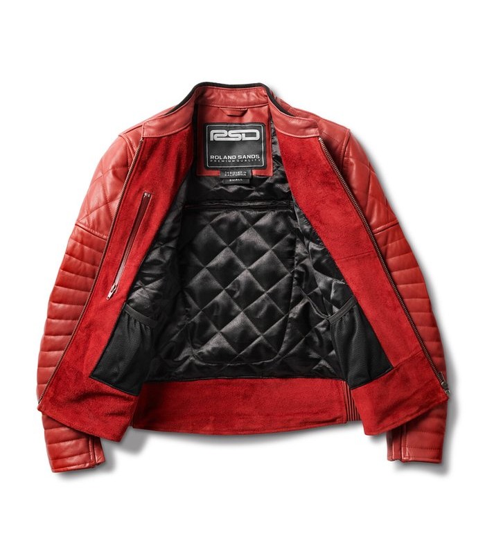 Roland Sands  Design Maywood giacca in pelle donna maraschino