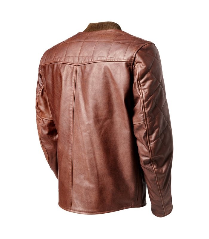 Roland Sands Design Hemlock giacca in pelle marrone