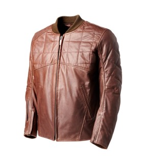 Roland Sands Design Hemlock veste moto en cuir marron
