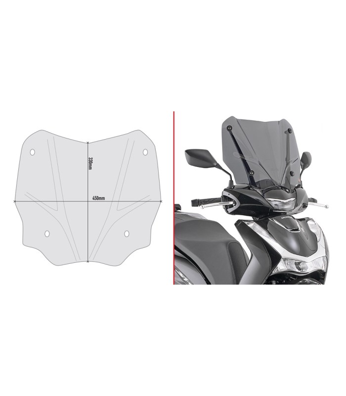 Givi D1181BL HONDA SH 350 (21-25)
