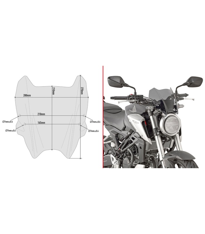 Givi A1164 Honda CB 300 R (18-25)