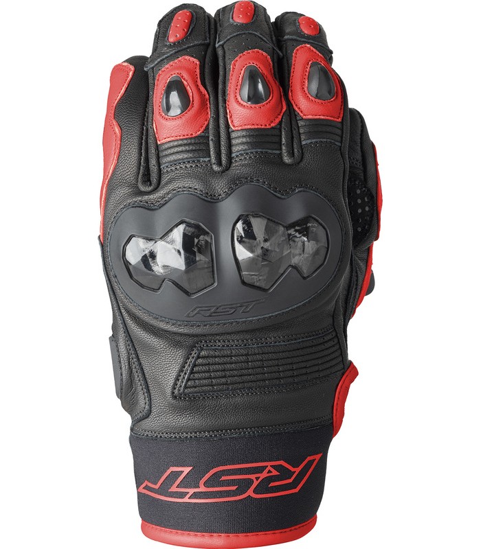 RST Freestyle 3 D3O black red gloves