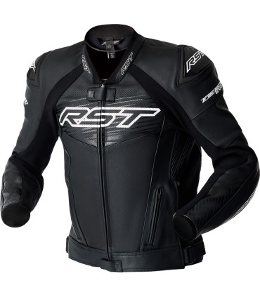 Veste en cuir RST Tractech Evo D3O noir blanc