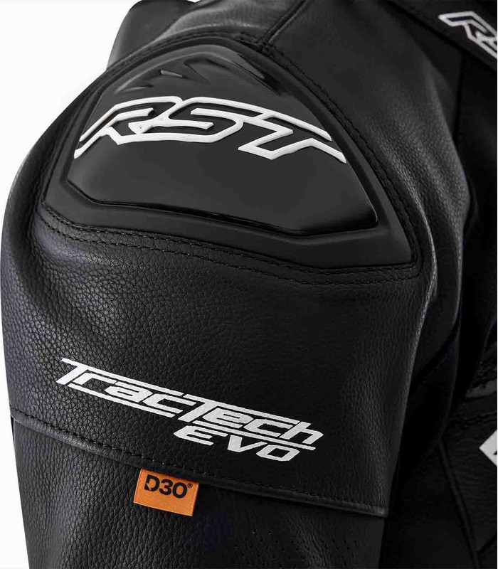 RST Tractech Evo D3O black white leather jacket