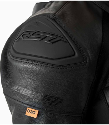 RST Tractech Evo D3O black leather jacket
