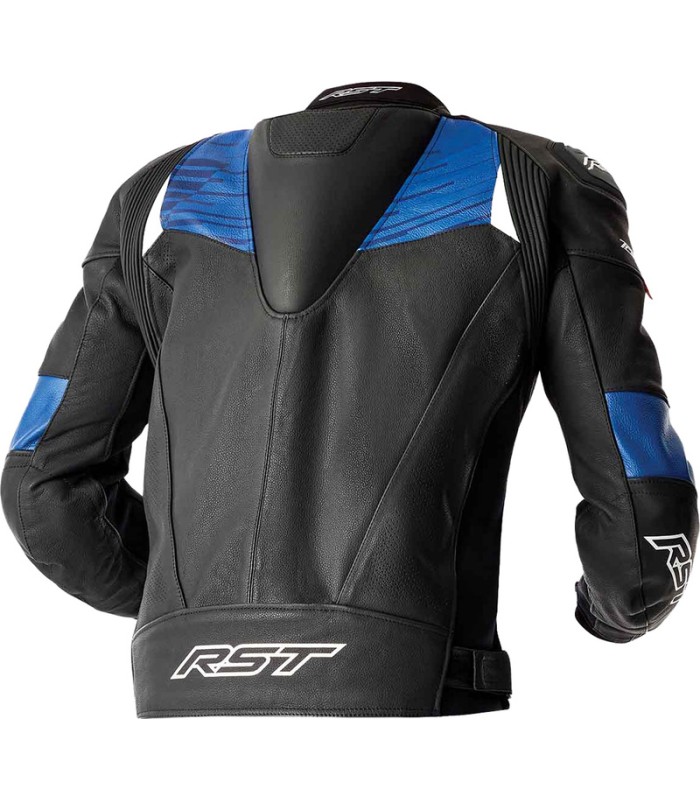 Giacca in pelle RST Tractech Evo D3O nero blu