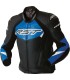 RST Tractech Evo D3O black blue leather jacket