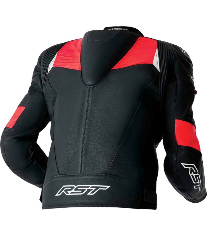Lederjacke RST Tractech Evo D3O schwarz rot