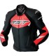 Veste en cuir RST Tractech Evo D3O noir rouge