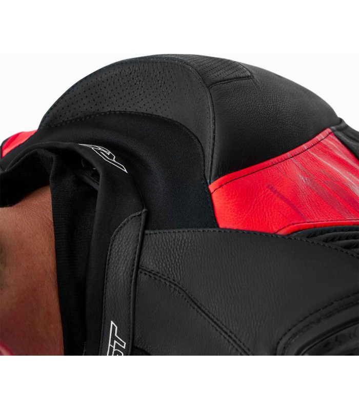 Giacca in pelle RST Tractech Evo D3O nero rosso