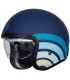 Casco jet Origine Spirit Heritage blu opaco