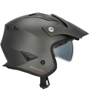 Helm Jet Acerbis Aria 22.06 grau schwarz