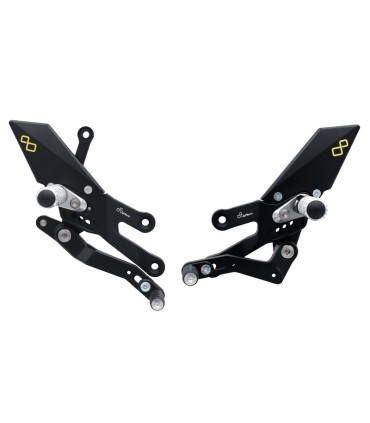 Lightech FTRYA018 Pedane Regolabili con Poggia Piedi Fissi Yamaha R7 (2022-25)