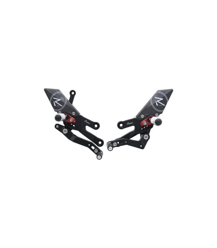 Lightech FTRYA018R Pedane Regolabili con Poggiapiedi Snodati Yamaha R7 (2022-25)