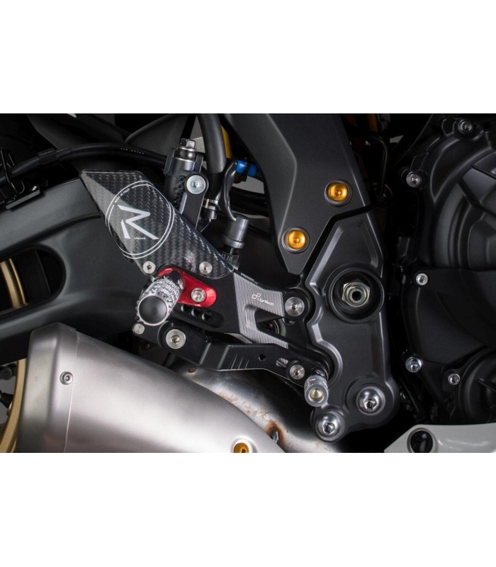 Lightech FTRYA018R Pedane Regolabili con Poggiapiedi Snodati Yamaha R7 (2022-25)