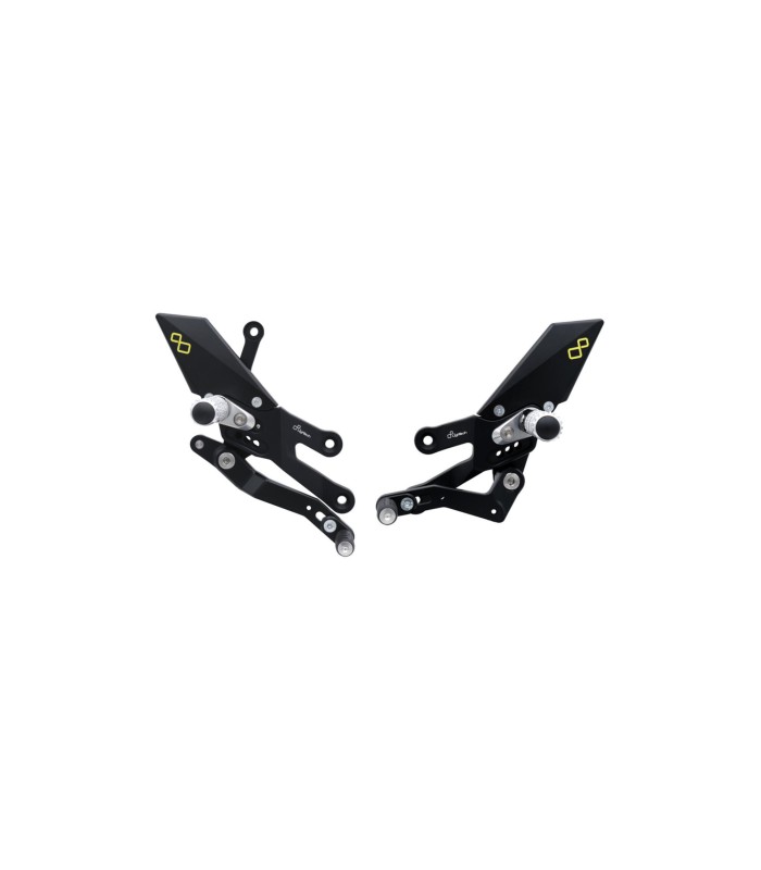 Lightech FTRYA018W Pedane Regolabili con Poggiapiedi Snodati Yamaha R7 (2022-25)