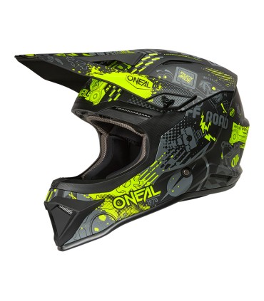Casque cross Oneal 1 Srs Vibrant V.26 noir jaune