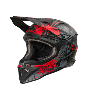 Casque cross Oneal 1 Srs Vibrant V.26 noir rouge