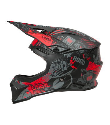 Casco cross Oneal 1 Srs Vibrant V.26 nero rosso