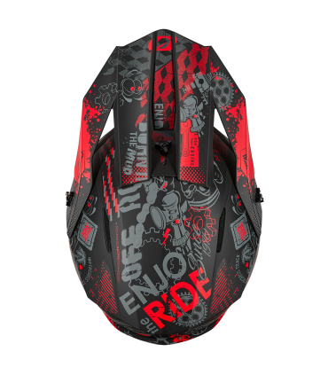 Casque cross Oneal 1 Srs Vibrant V.26 noir rouge