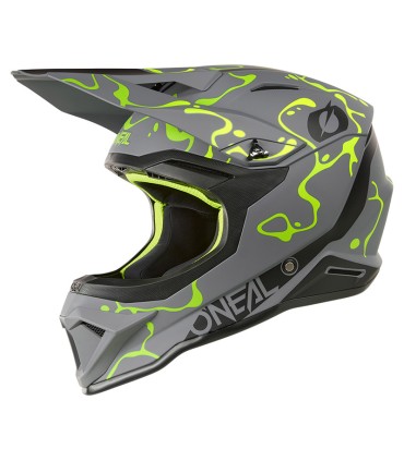 Casco cross Oneal 1 Srs Splash V.26 grigio giallo