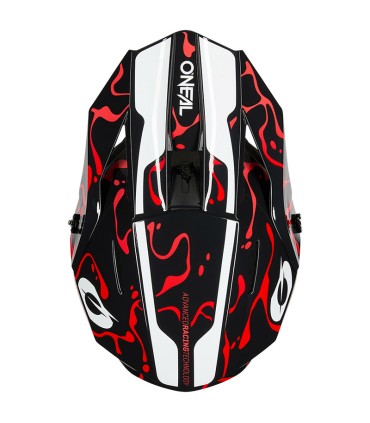 Casque cross Oneal 1 Srs Splash V.2 noir rouge