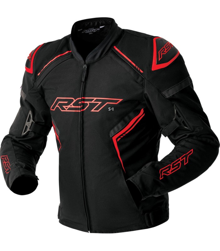 Giacca Rst S1 D3O Textile nero rosso