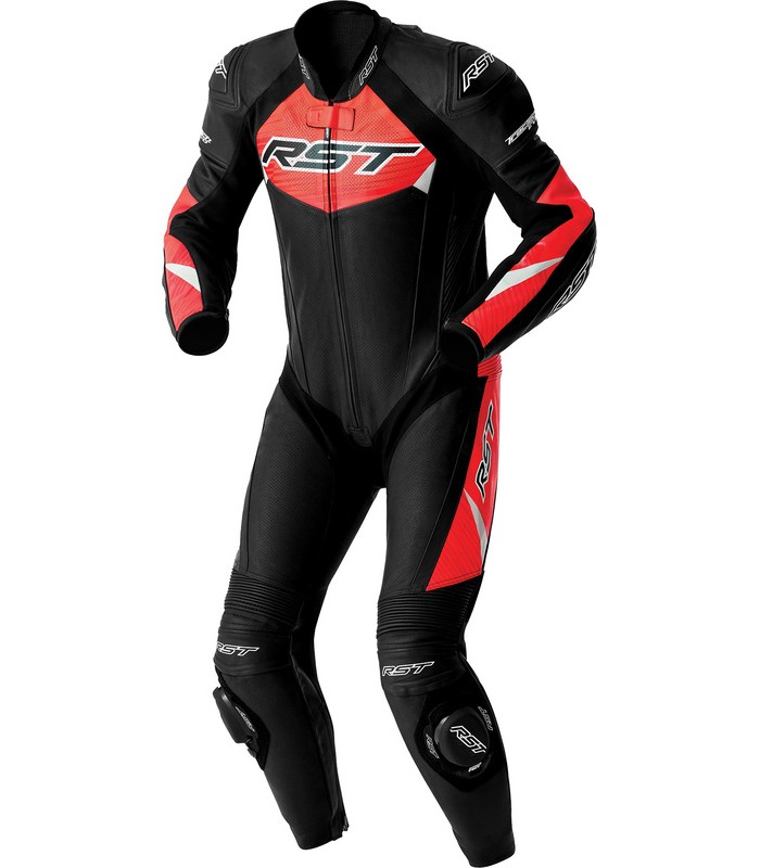Lederkombi Rst Tractech EVO D3O schwarz rot