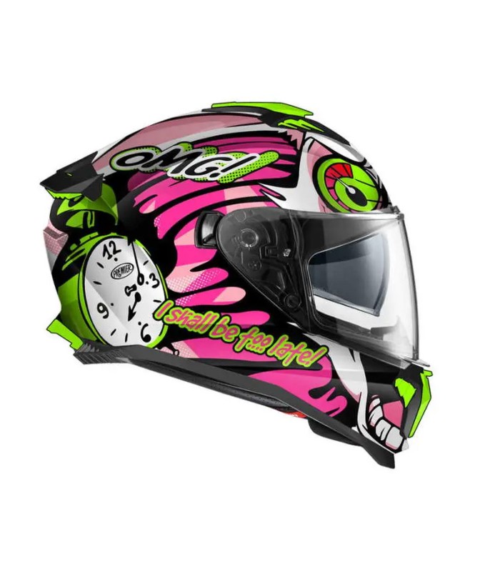 Casque Premier Typhoon BU 18 BM blanc fuchsia