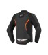 Giacca in pelle Alpinestars GP Force V2 nero rosso fluo