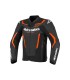 Ledr jacke Alpinestars GP Force V2 schwarz rot fluo