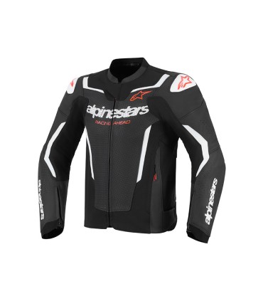 Leather jacke Alpinestars GP Force V2 Airflow black white