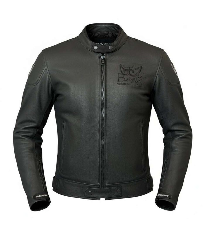 Giacca in pelle Berik Lj Sport Classic nera