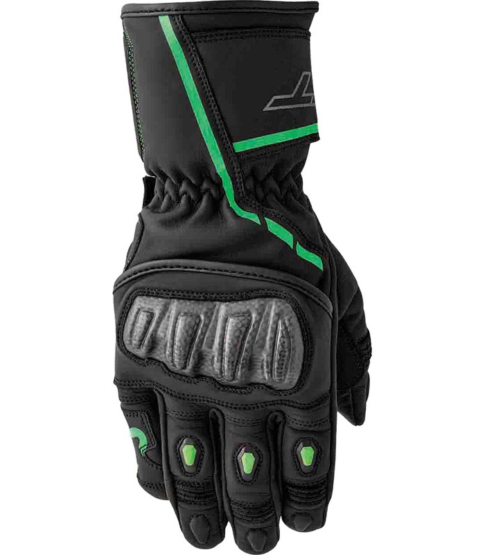 Leder handschuhe RST S-1 schwarz grun