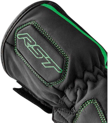 Leder handschuhe RST S-1 schwarz grun