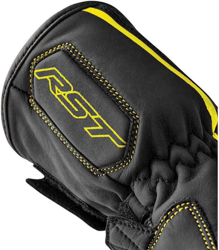 RST S-1 leather gloves black yellow