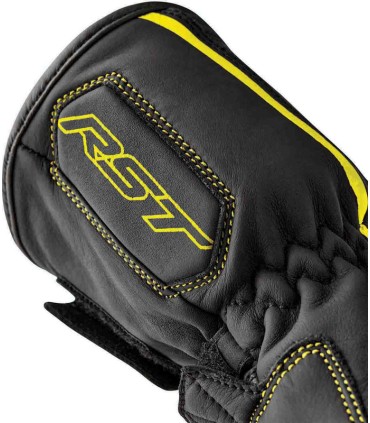 RST S-1 leather gloves black yellow