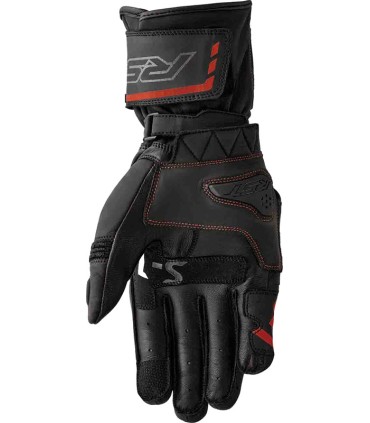 Gants en cuir RST S-1 noir rouge