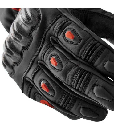 Guanti in pelle RST S-1 nero rosso