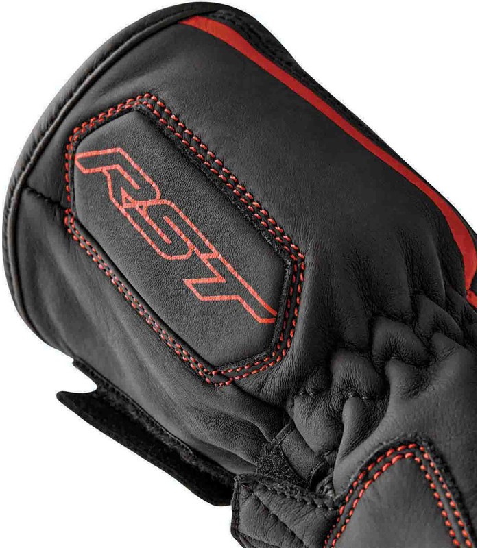 Guanti in pelle RST S-1 nero rosso