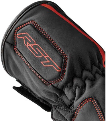 Gants en cuir RST S-1 noir rouge