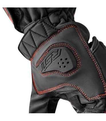 Gants en cuir RST S-1 noir rouge