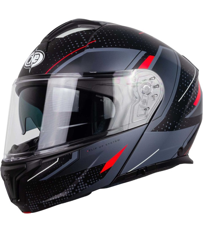 One Urban Fusion red flip up helmet