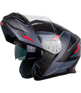 One Urban Fusion red flip up helmet