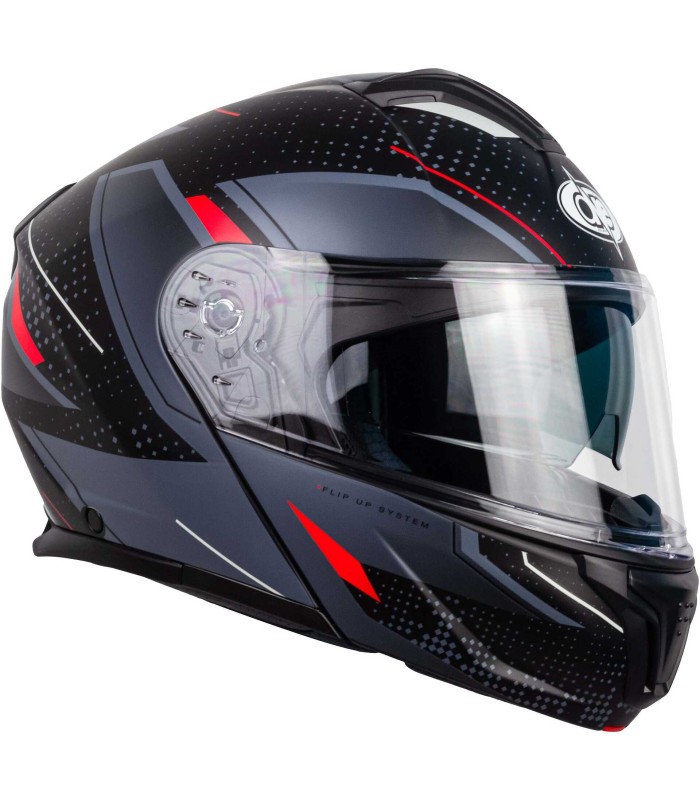 One Urban Fusion red flip up helmet