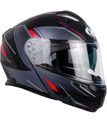 One Urban Fusion red flip up helmet