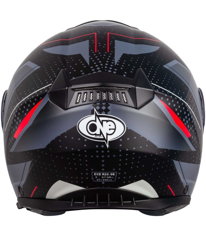 One Urban Fusion red flip up helmet