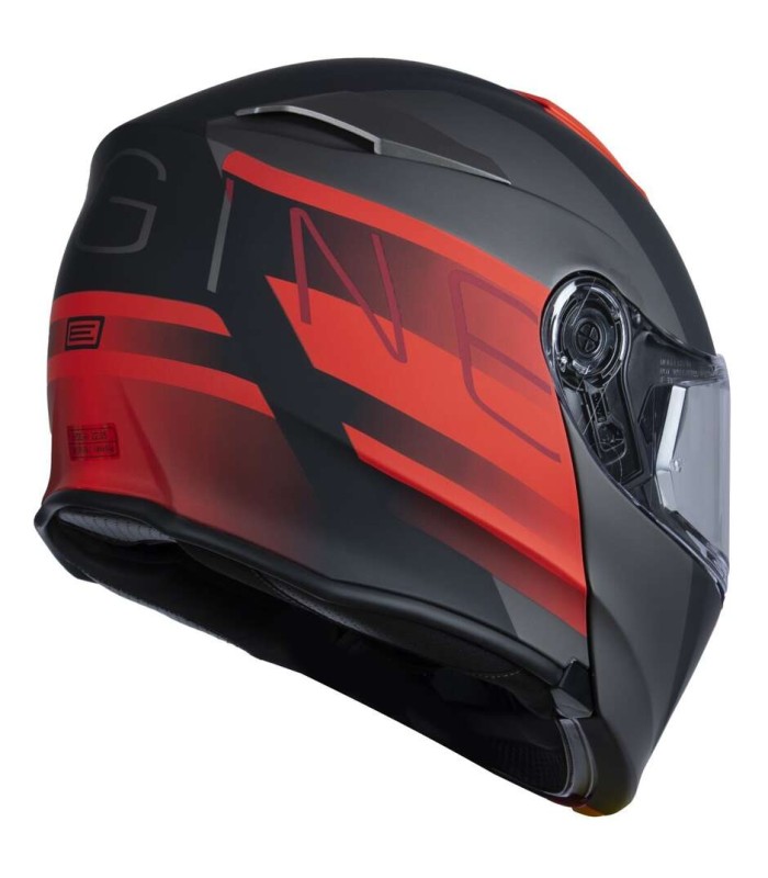 Casco modulare Origine Delta Row con bluethoot rosso titanio opaco